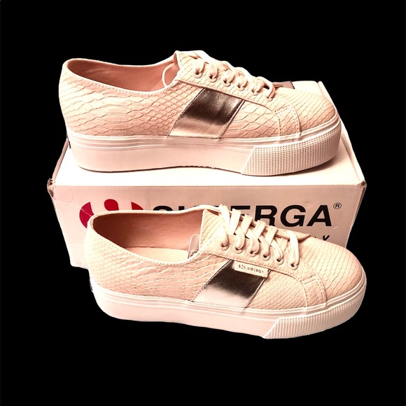 Superga women’s 8.5 / Euro 39 1/2 LT. Pink platform trainers new with tags - Picture 6 of 10